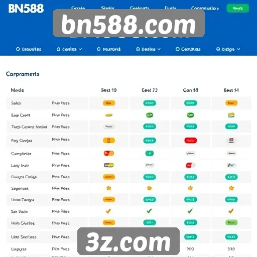 Comparação entre bn588.com e concorrentes no mercado