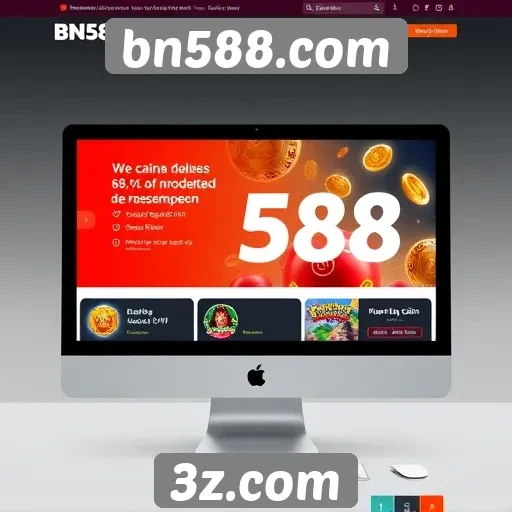 Análise da interface de usuário do site bn588.com